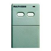 Transmitter w/2 buttons for a Multi-code remote control system