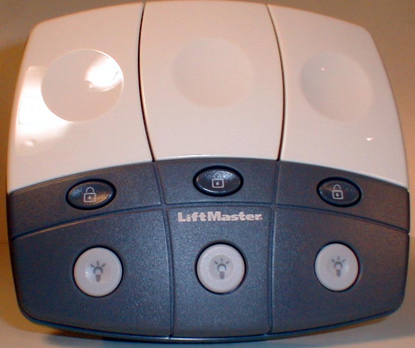 Security + 3-door wall console for a Liftmaster garage door opener
